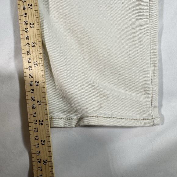 7‎ For All Mankind Jeans White Size 12 Straight Leg Womens - Picture 4 of 8